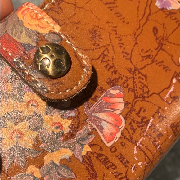 Patricia nash map and Floral print Leather Card Holder wallet 8x3 - Picture 6 of 6
